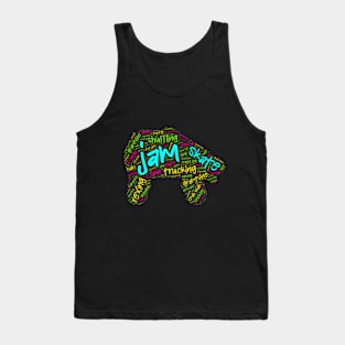 Jam Skating Wordcloud for Darker Backgrounds Tank Top